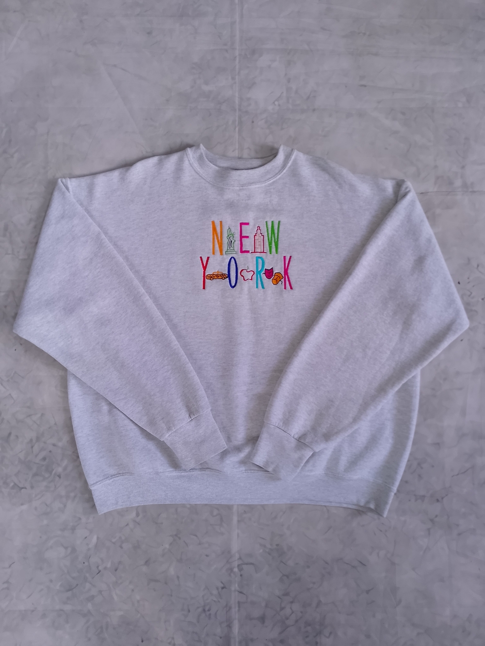 Vintage Y2K New York Embroidered Crewneck Sweatshirt
